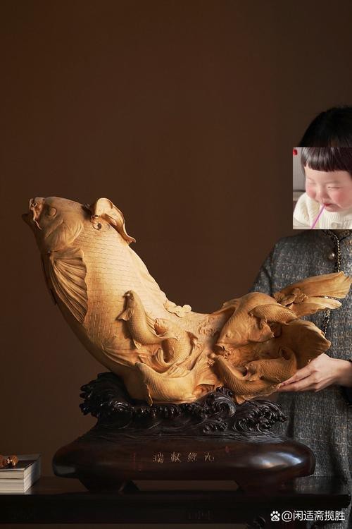 各種形態木雕魚圖片