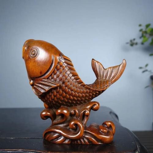 各種形態木雕魚圖片