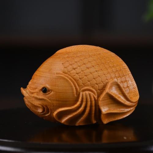 各種形態木雕魚圖片