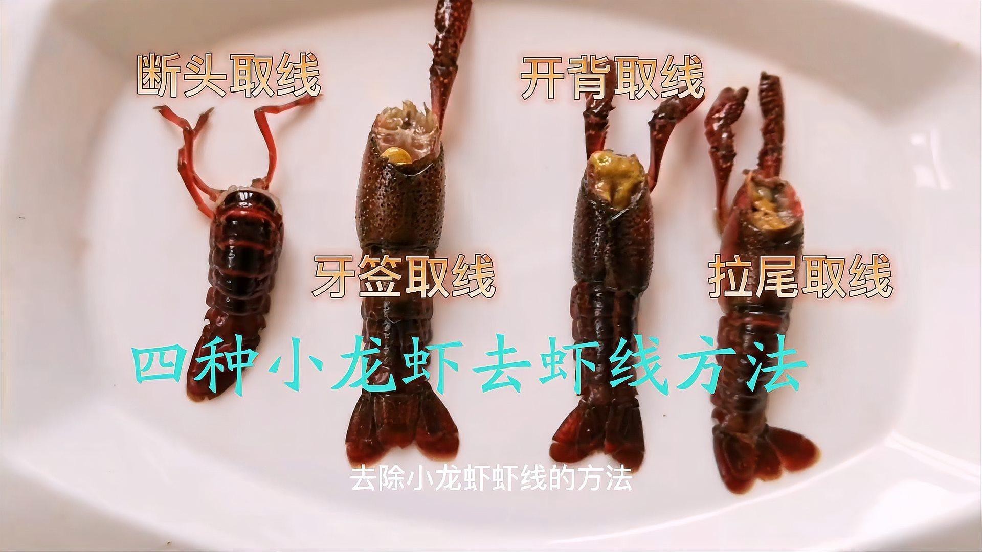 如何處理紅龍蝦的蝦線？