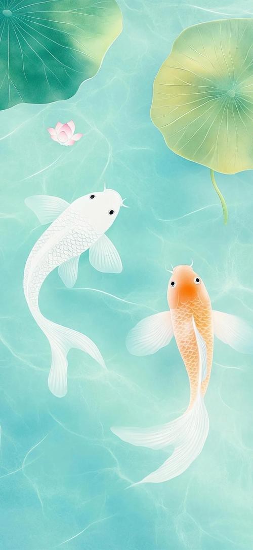 推薦一些國潮風格的金龍魚線描圖片