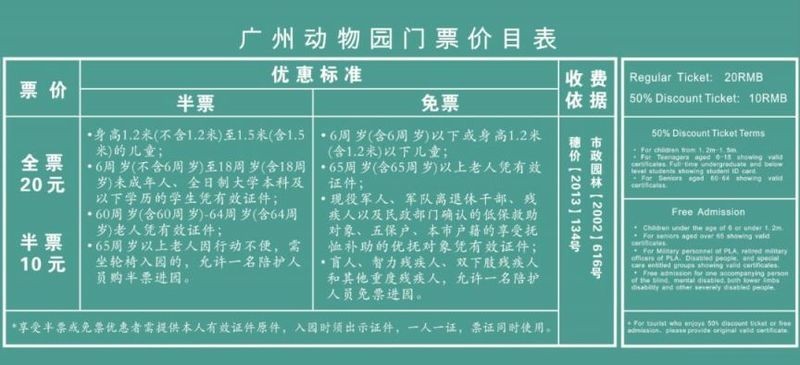 長隆野生動物園門票優惠政策