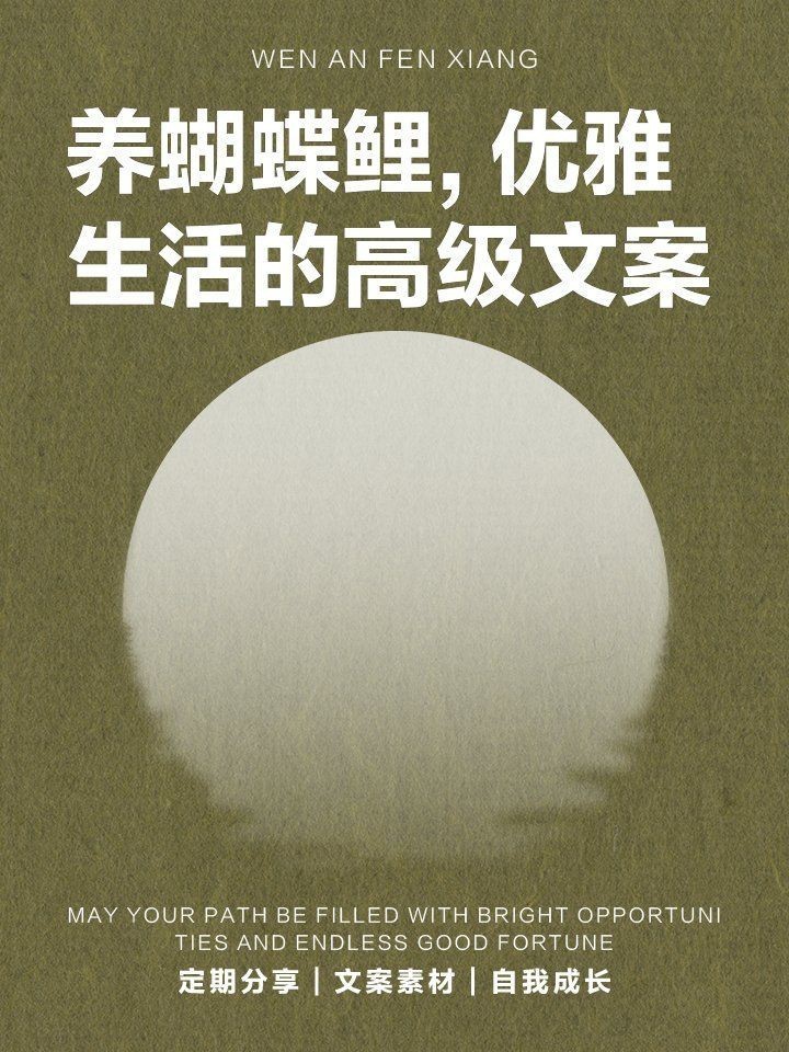 蝴蝶鯉文案最火一句話