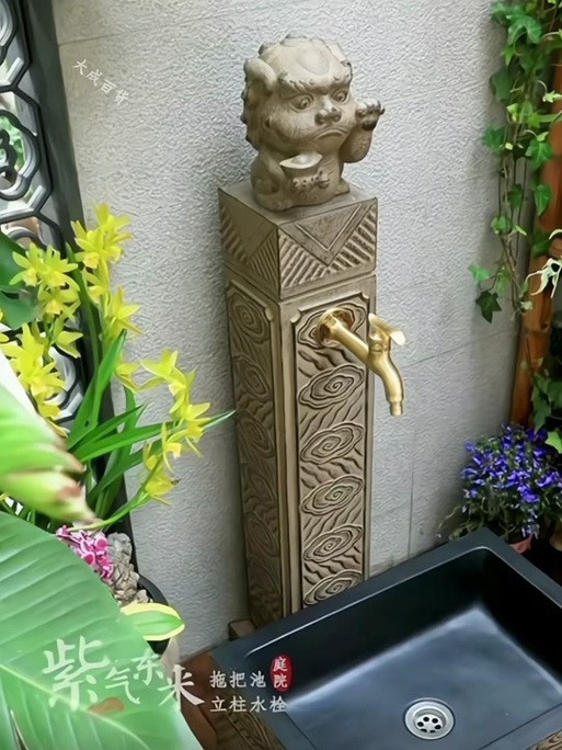 給我一張院子水龍頭安裝位置圖
