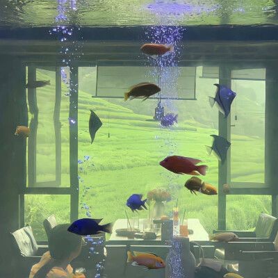 養龍魚的缸粘風景背景圖好嗎：養龍魚的缸粘風景圖有一定的優點，但也有需要注意的地方