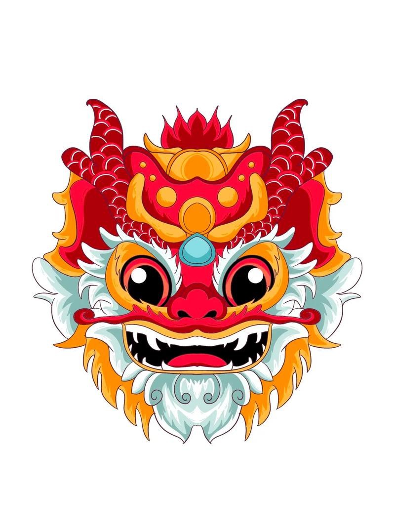 有哪些龍頭朝向的吉祥圖片？