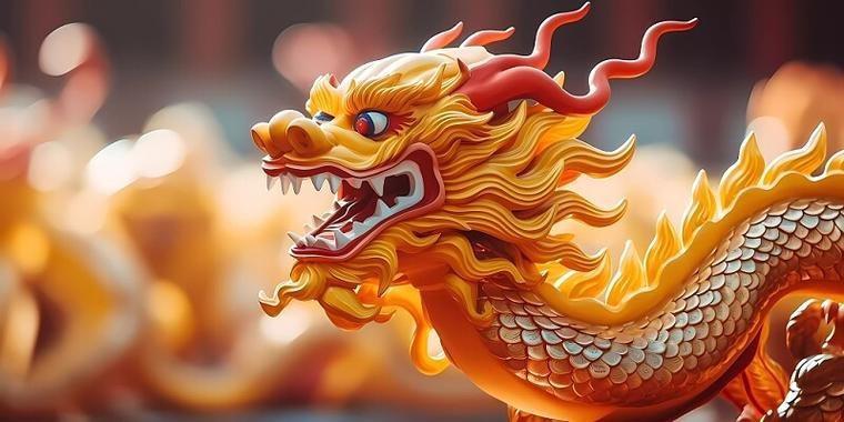 有哪些龍頭朝向的吉祥圖片？