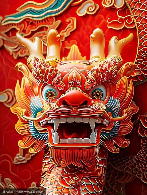 有哪些龍頭朝向的吉祥圖片？