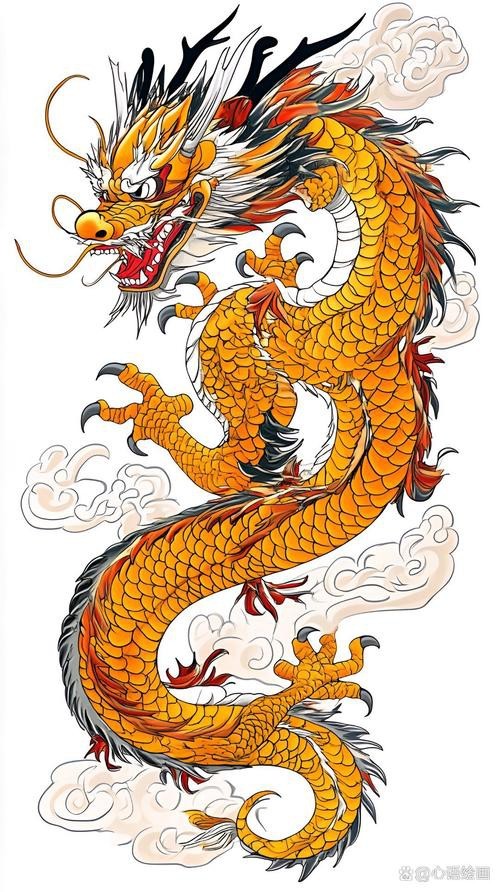 能提供幾張不同風格的金龍圖片嗎？