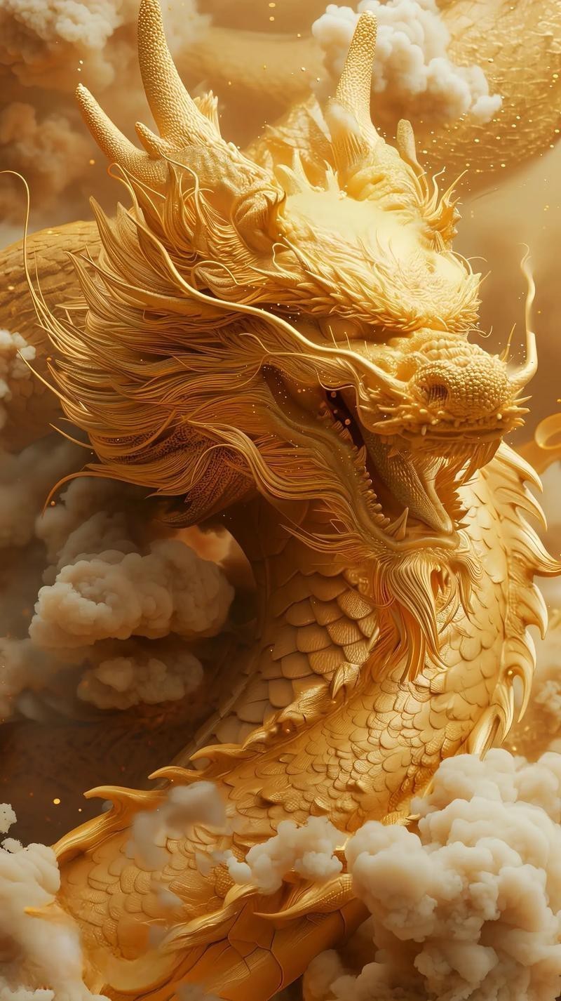 能提供幾張不同風格的金龍圖片嗎？