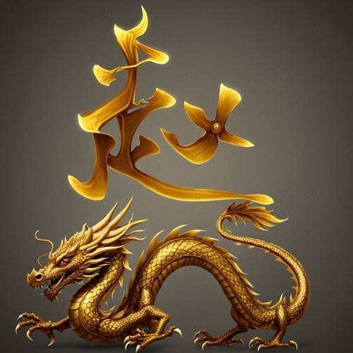 有沒有帶姓氏定制的金龍頭像？