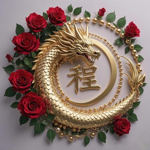 有沒有帶姓氏定制的金龍頭像？