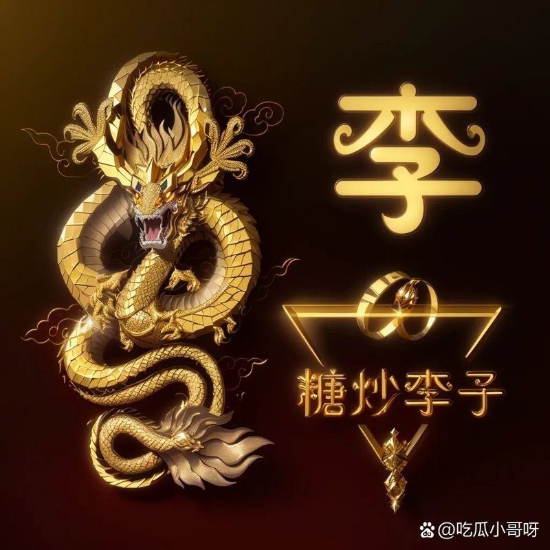 有沒有帶姓氏定制的金龍頭像？