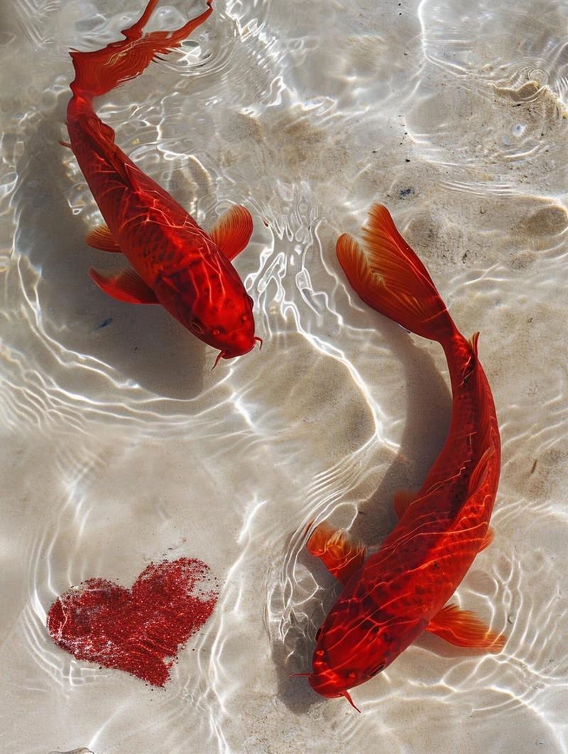 紅錦鯉魚(yú)圖片