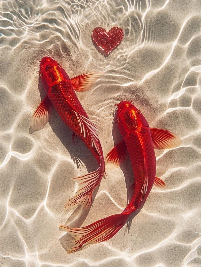 紅錦鯉魚(yú)圖片
