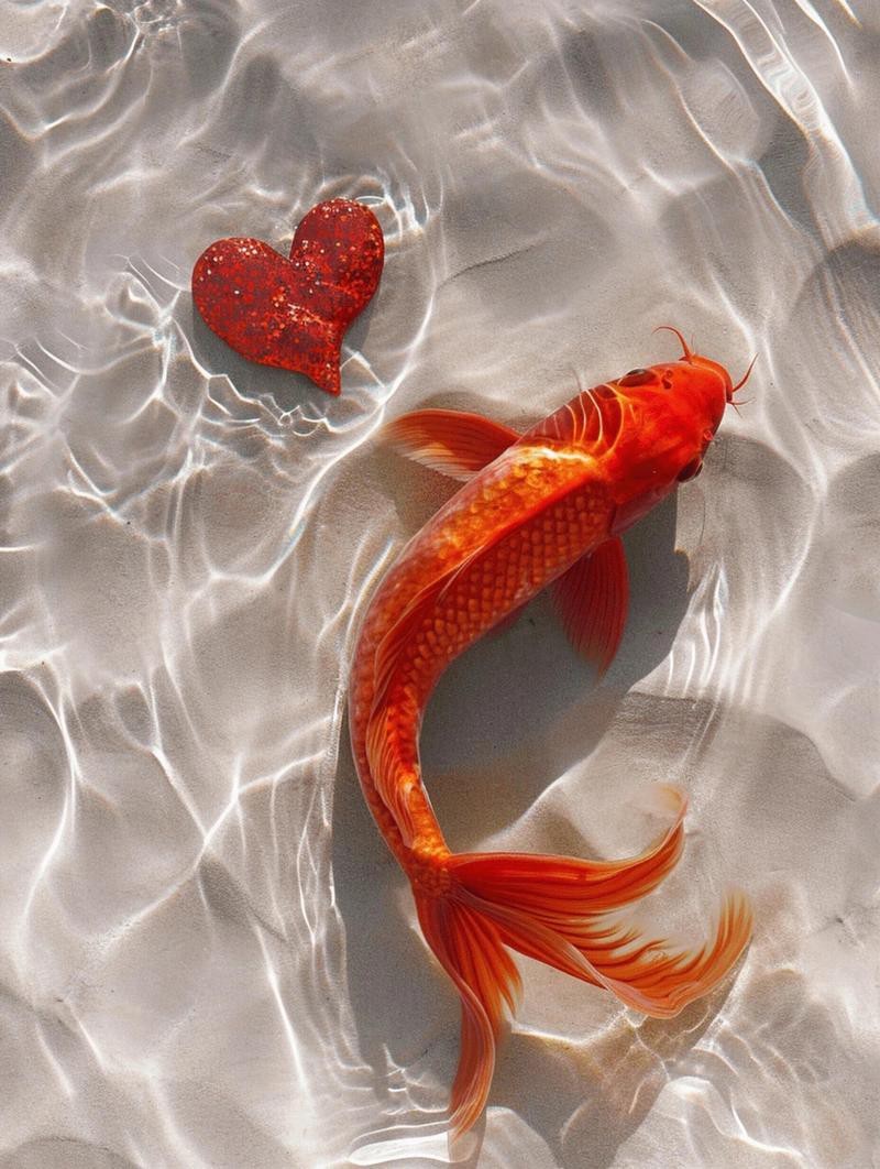 紅錦鯉魚(yú)圖片