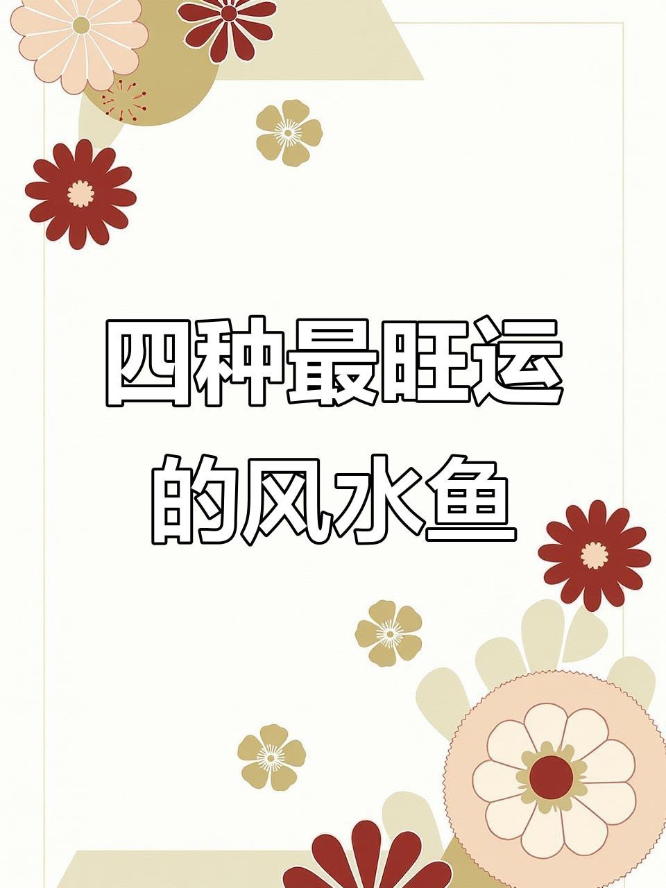 招財(cái)風(fēng)水魚(yú)都有哪些品種