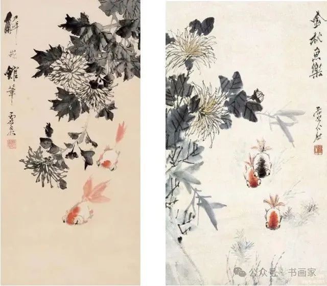 名家金魚國畫圖片