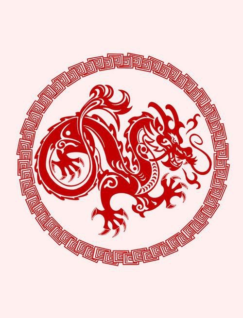 紅色的龍圖片