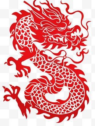 紅色的龍圖片