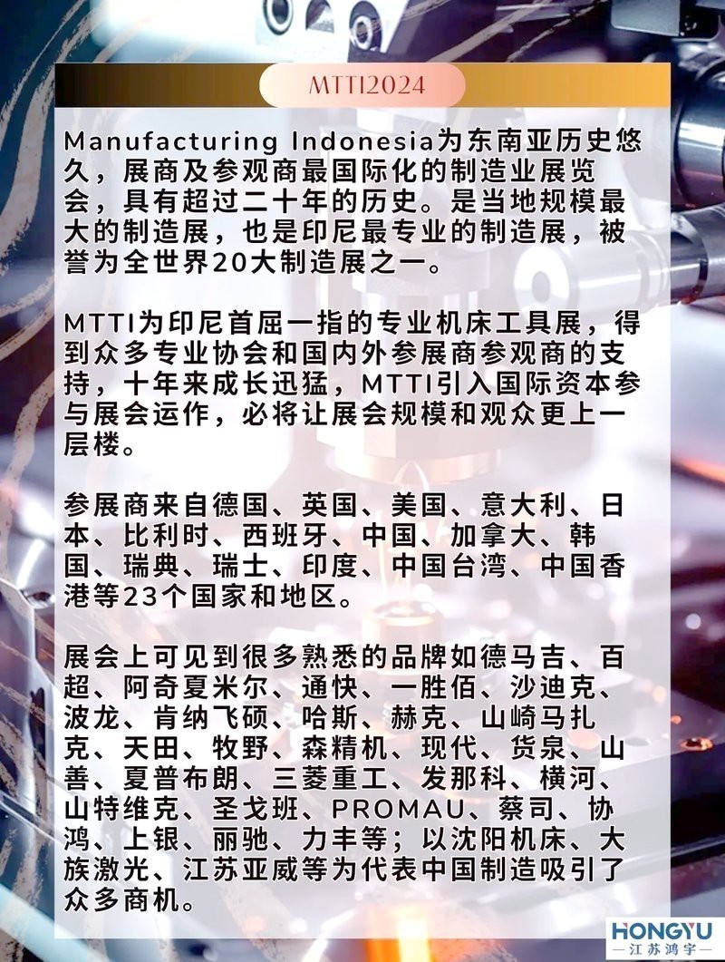 第十屆印尼雅加達國際工業周定檔