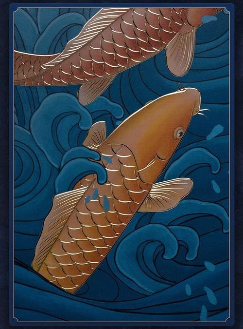 金龍魚(yú)吉祥如意卡圖片