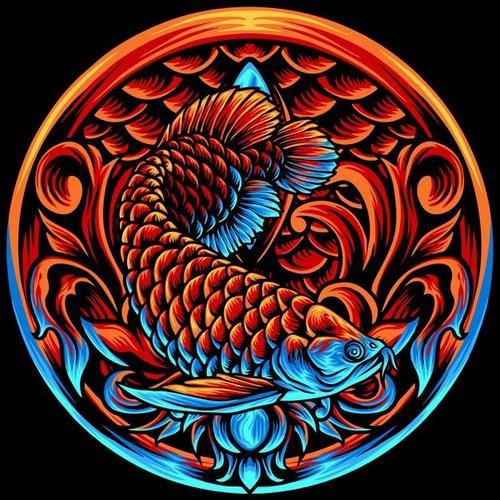 金龍魚(yú)吉祥如意卡圖片