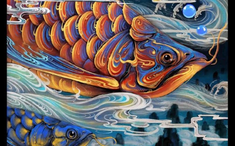 金龍魚(yú)吉祥如意卡圖片
