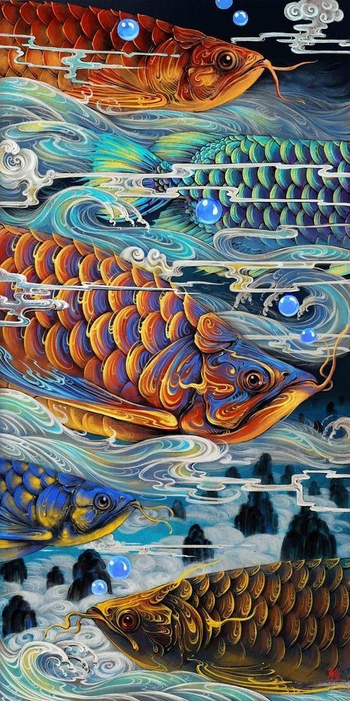 金龍魚(yú)吉祥如意卡圖片