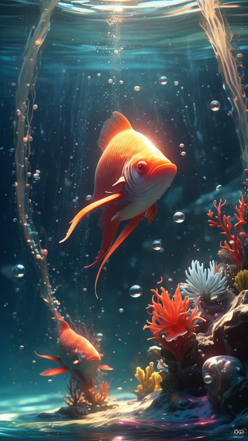 魚缸3D壁紙高清大圖