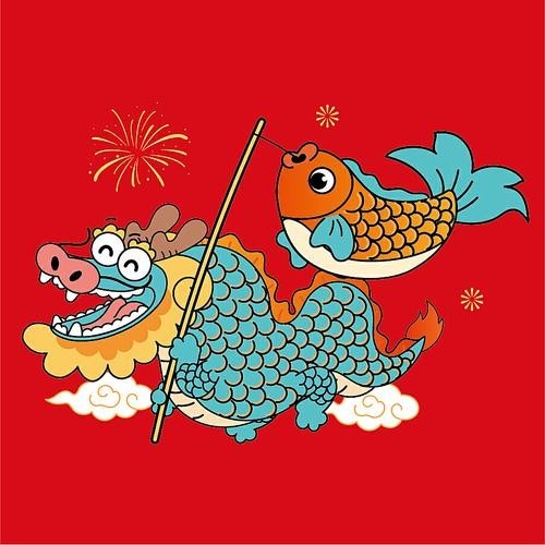 龍魚背景圖片大全可愛