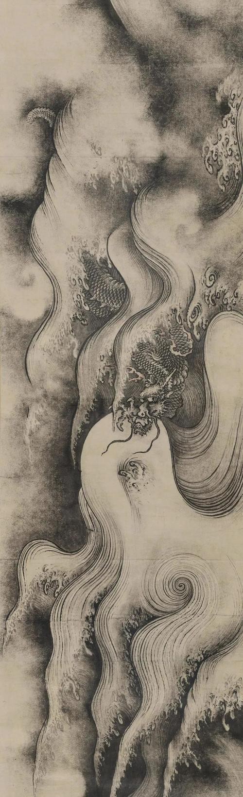 龍頭朝右的龍畫有哪些名人作品？