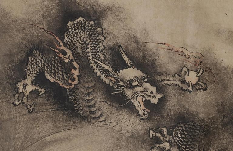 龍頭朝右的龍畫有哪些名人作品？