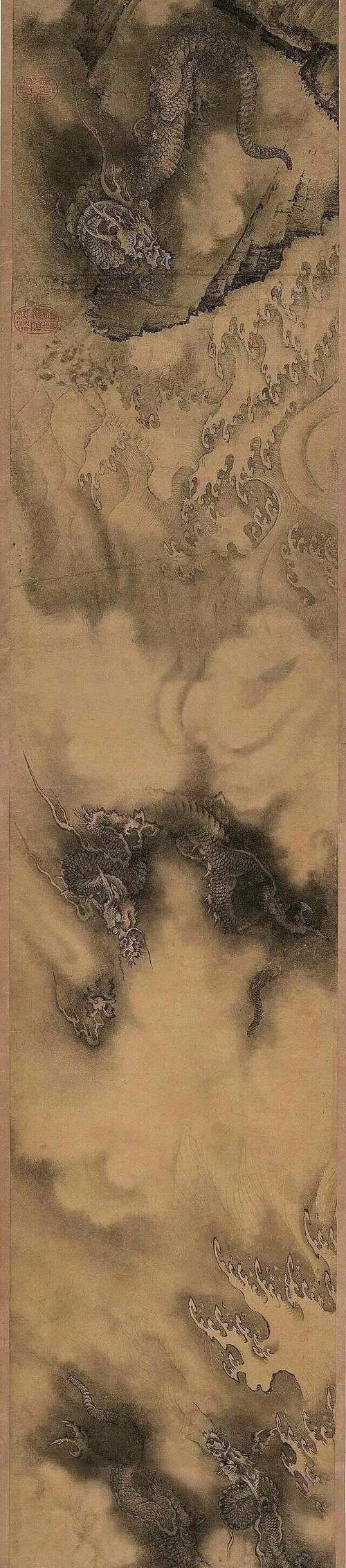 龍頭朝右的龍畫有哪些名人作品？