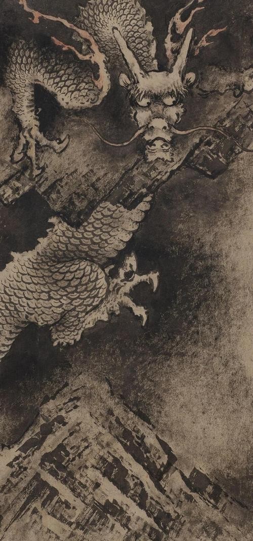龍頭朝右的龍畫有哪些名人作品？