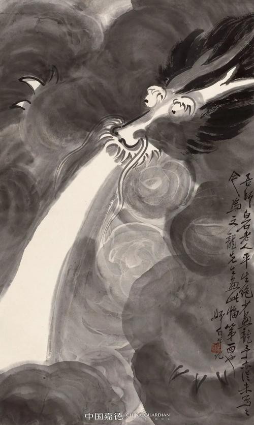 龍頭朝右的龍畫有哪些名人作品？