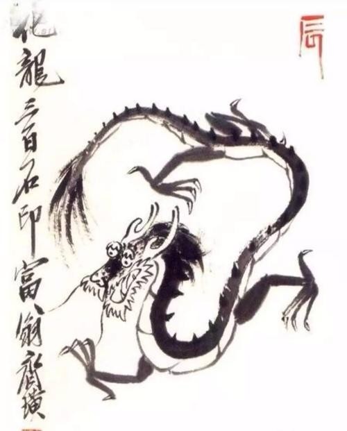 龍頭朝右的龍畫有哪些名人作品？