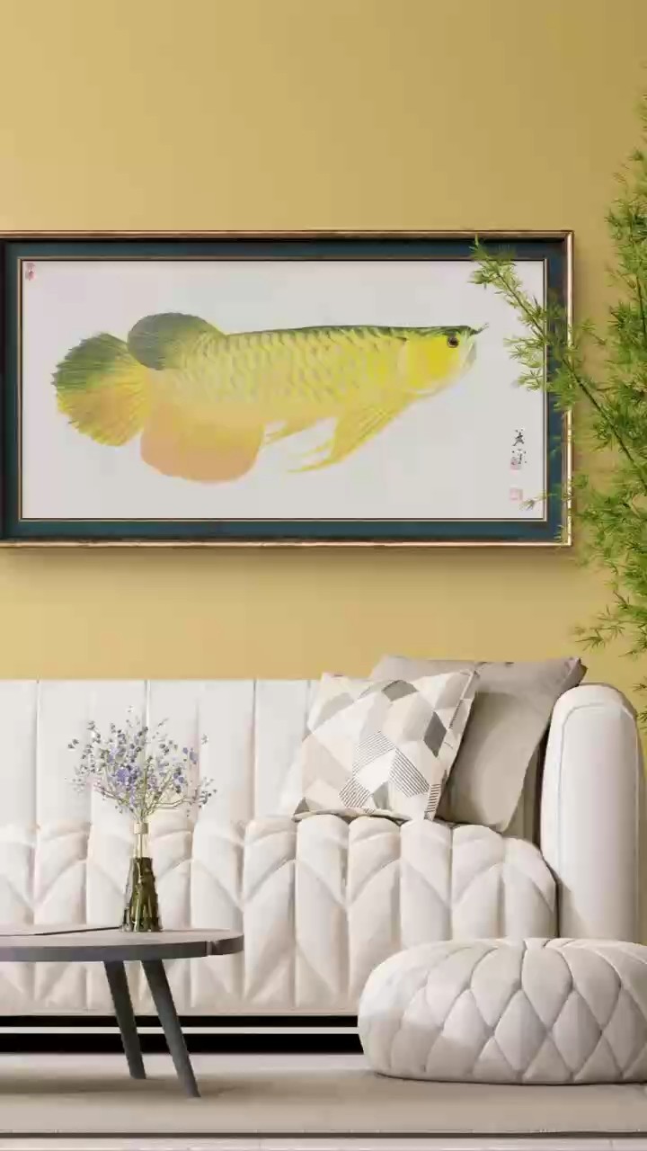 吉祥招財龍魚畫