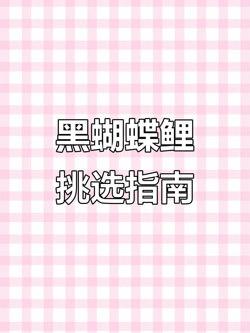 蝴蝶鯉什么品相的最好