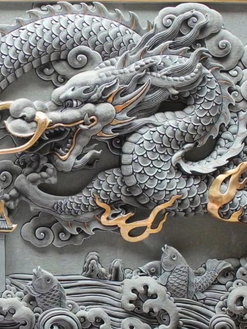 龍魚石雕圖片