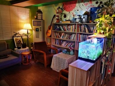 魚缸擺放位置的基本示意圖：房間魚缸擺放位置