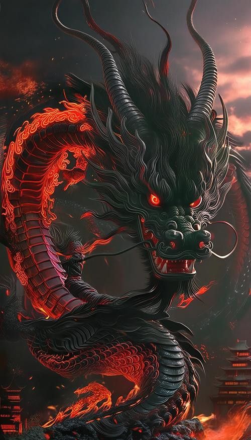 能給出一些黑色龍的圖片嗎？