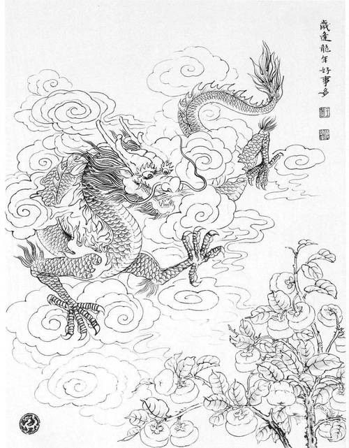 龍頭朝右的畫作有哪些名家作品？