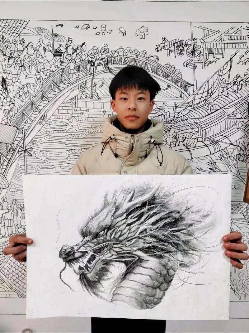 龍頭朝右的畫作有哪些名家作品？