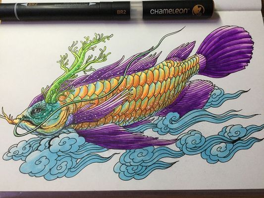 龍魚怎么畫才好看照片：龍魚怎么畫才好看