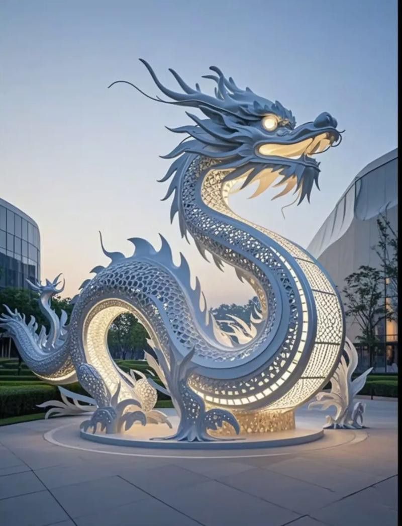 推薦一些金龍雕塑的經典款式
