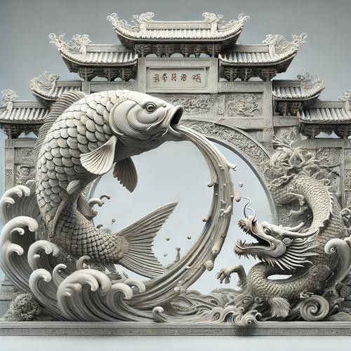石雕龍魚圖片 石雕龍魚圖片 龍魚百科 第1張