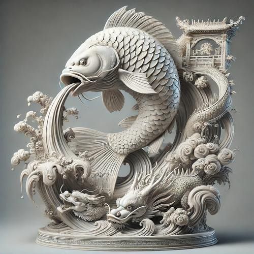 石雕龍魚圖片 石雕龍魚圖片 龍魚百科 第8張