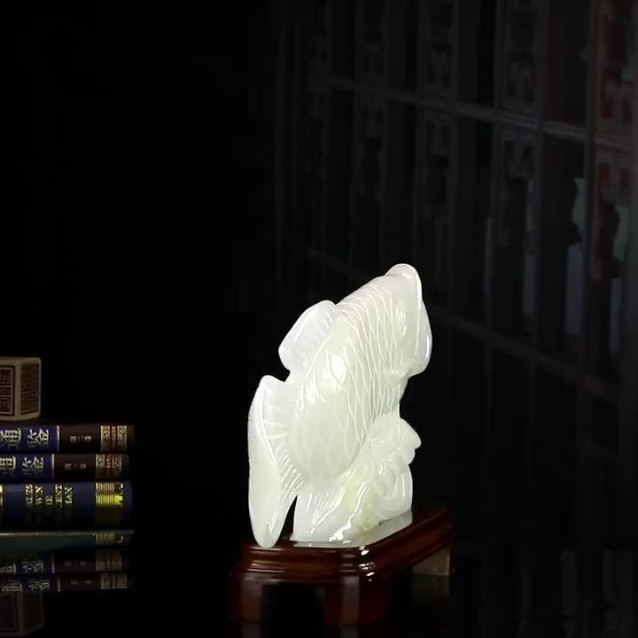 白玉龍魚圖片欣賞視頻下載