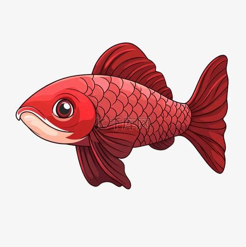 有沒有更多簡潔風格的紅龍魚頭像？